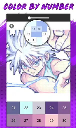 Play Hunter x Hunter Color By Number Anime Coloring as an online game Hunter x Hunter Color By Number Anime Coloring with UptoPlay