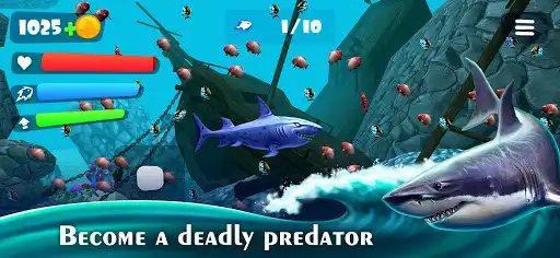 Play Hunting Shark: Fish Simulator  and enjoy Hunting Shark: Fish Simulator with UptoPlay