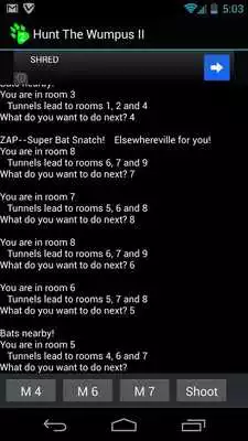 Play Hunt the Wumpus 2 (with ads)