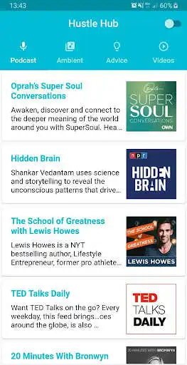 Play Hustle Hub - Podcasts, Ambient Music, Motivation  and enjoy Hustle Hub - Podcasts, Ambient Music, Motivation with UptoPlay