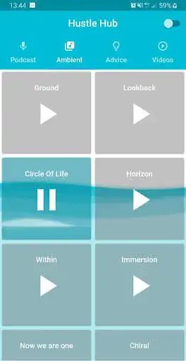 Play Hustle Hub - Podcasts, Ambient Music, Motivation as an online game Hustle Hub - Podcasts, Ambient Music, Motivation with UptoPlay