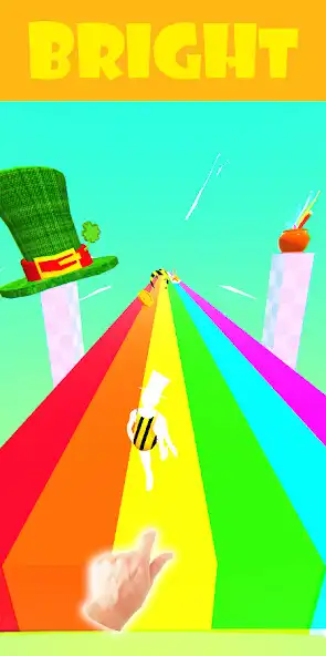 Play Hyper runner on the rainbow as an online game Hyper runner on the rainbow with UptoPlay