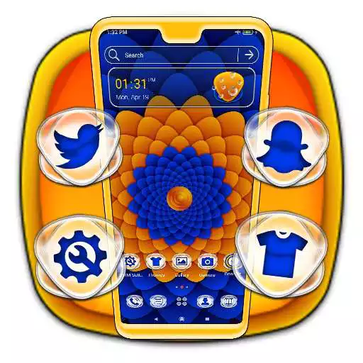 Play Hypnotic Blue Flower Theme APK