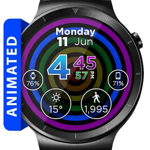Play Hypnotic Rainbow Watch Face APK Play Hypnotic Rainbow Watch Face APK