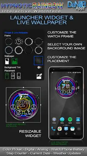 Play Hypnotic Rainbow Watch Face as an online game Hypnotic Rainbow Watch Face with UptoPlay