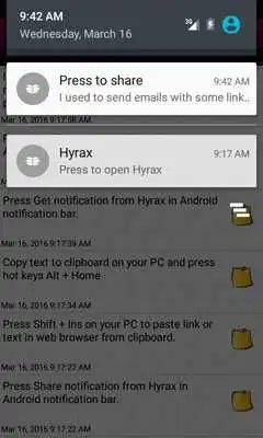 Play HyraxHub Share clipboard w/ PC
