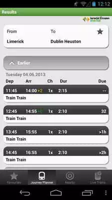 Play Iarnrod Eireann Irish Rail App