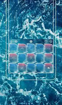 Play Ice Blue Water Droplet Keyboard Theme