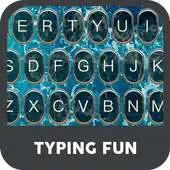 Free play online Ice Blue Water Droplets Keyboard Theme APK