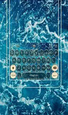 Play Ice Blue Water Droplets Keyboard Theme