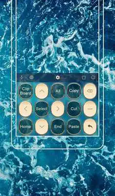 Play Ice Blue Water Droplets Keyboard Theme