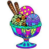 Free play online Ice Cream Color by Number - Food Coloring Pages APK
