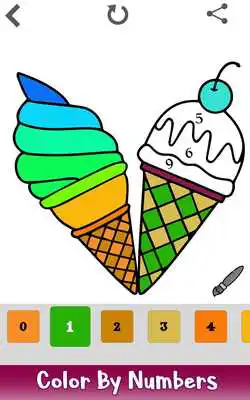 Play Ice Cream Color by Number - Food Coloring Pages