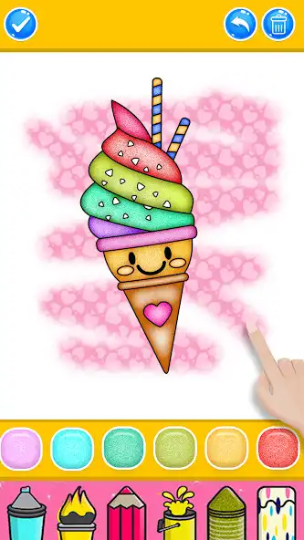 Play Ice Cream Coloring Game as an online game Ice Cream Coloring Game with UptoPlay