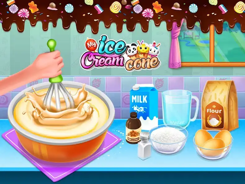Play Ice Cream Cone Baking Game as an online game Ice Cream Cone Baking Game with UptoPlay