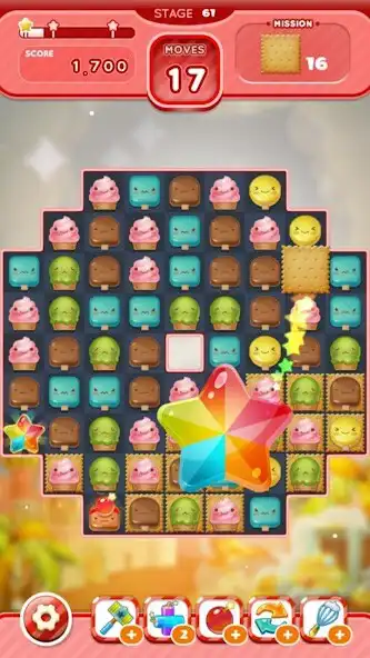 Play Ice Cream Mania :  Match 3 Puzzle as an online game Ice Cream Mania :  Match 3 Puzzle with UptoPlay