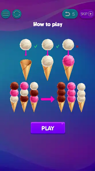 Play Ice Cream Sorting-Fun OCD Game as an online game Ice Cream Sorting-Fun OCD Game with UptoPlay