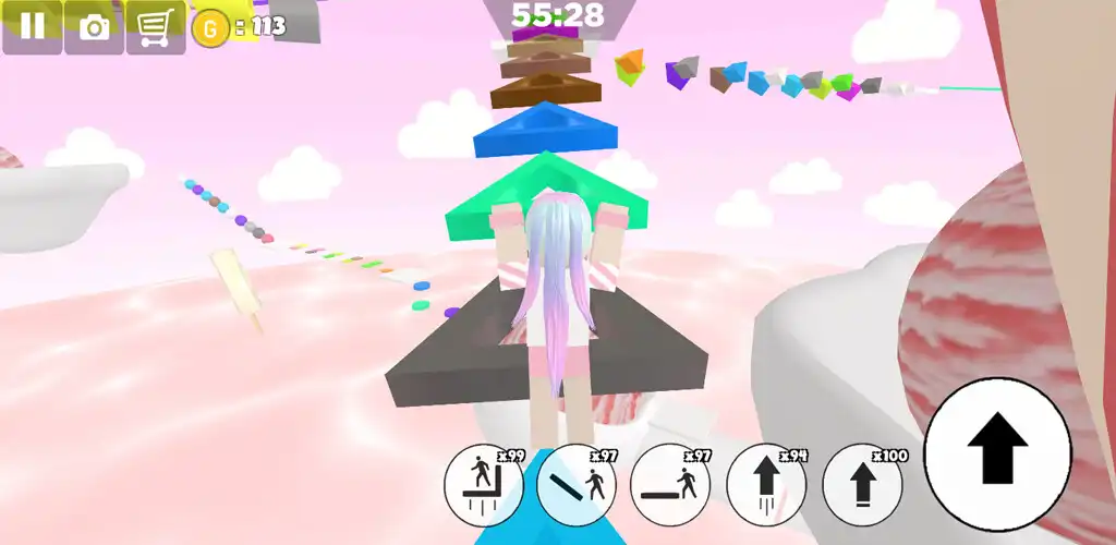 Play Ice cream swirl parkour girl as an online game Ice cream swirl parkour girl with UptoPlay