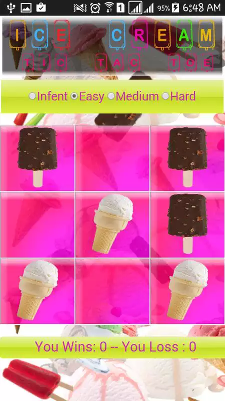 Play Ice Cream Tic Tac Toe Free