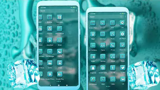 Play Ice Cubes Mint Launcher Theme as an online game Ice Cubes Mint Launcher Theme with UptoPlay