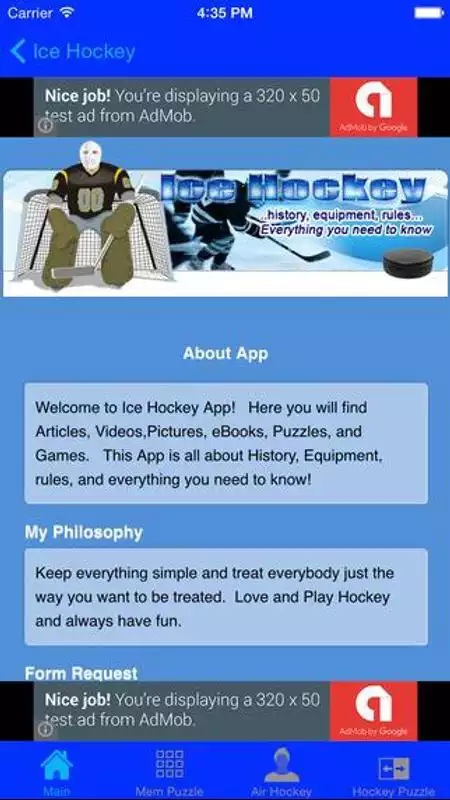 Play Ice Hockey -android app