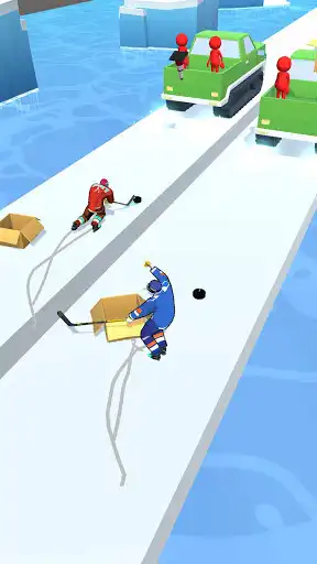 Play Ice Hokey Run! as an online game Ice Hokey Run! with UptoPlay