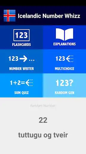 Play Icelandic Number Whizz  and enjoy Icelandic Number Whizz with UptoPlay