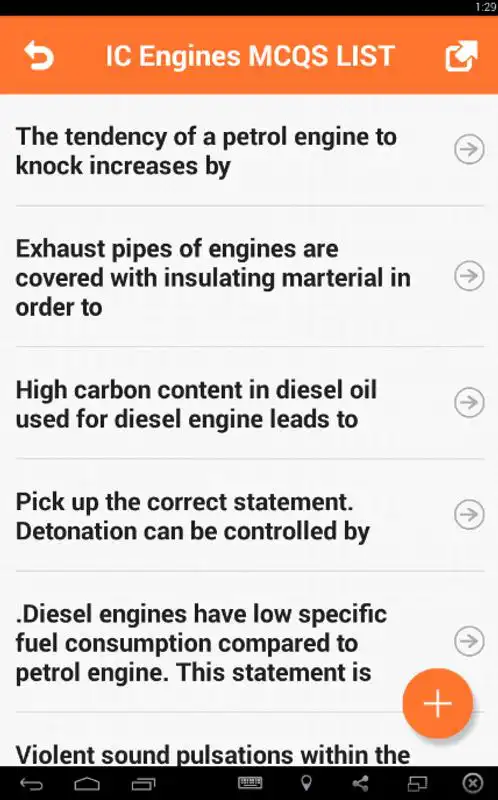 Play I.C Engines MCQs