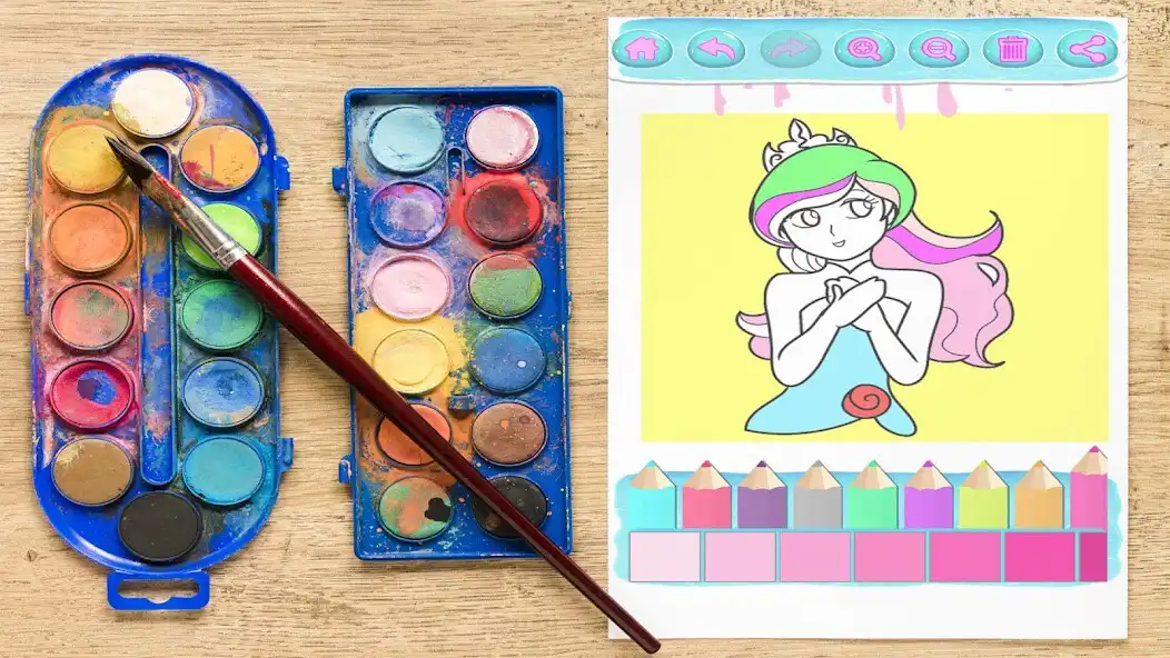 Play Ice Princess Coloring. as an online game Ice Princess Coloring. with UptoPlay