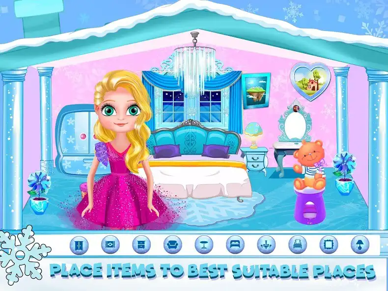 Play Ice Princess Doll House Decorating  Design  and enjoy Ice Princess Doll House Decorating  Design with UptoPlay