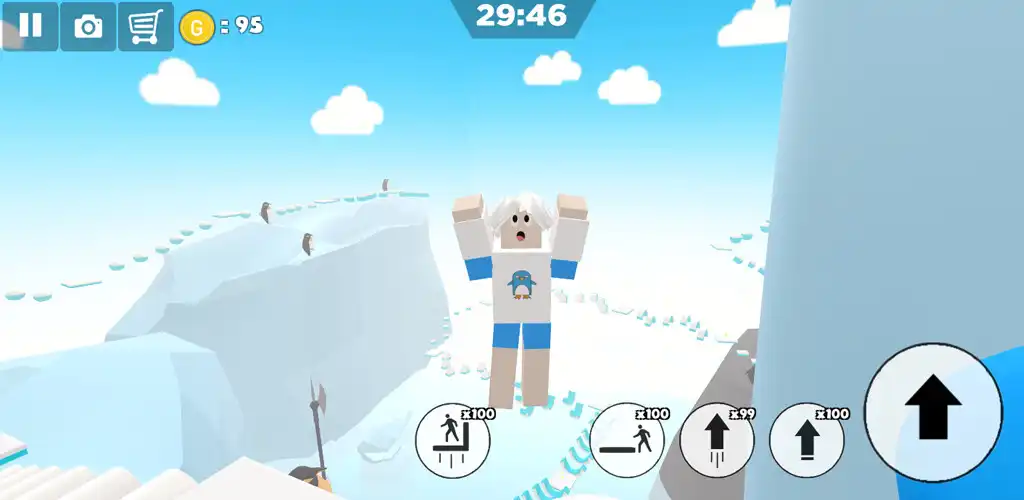 Play Ice snow island parkour as an online game Ice snow island parkour with UptoPlay