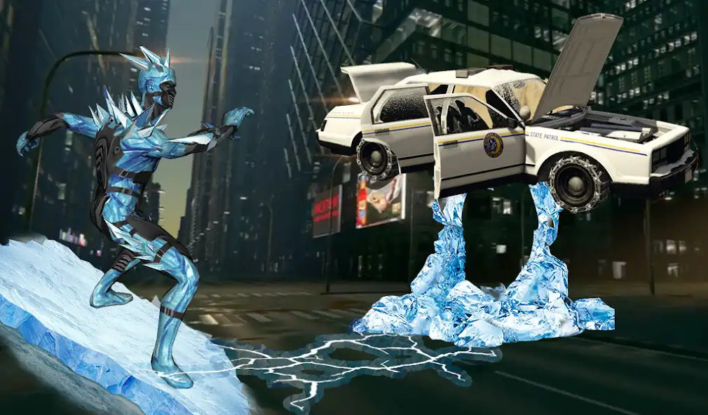 Play Ice Superhero Frost - Snow Storm City  and enjoy Ice Superhero Frost - Snow Storm City with UptoPlay