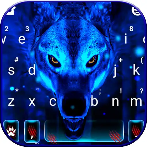Free play online Ice Wolf 3D Keyboard Theme APK