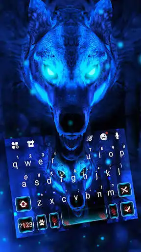 Play Ice Wolf 3D Keyboard Theme