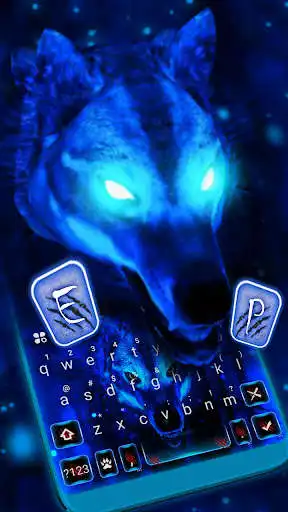 Play Ice Wolf 3D Keyboard Theme