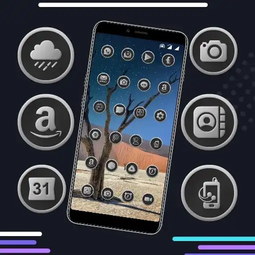 Play Icon Pack - Grey APK