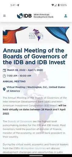 Play IDB/IDB Invest Annual Meeting  and enjoy IDB/IDB Invest Annual Meeting with UptoPlay
