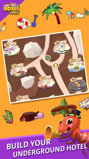 Play Idle Ants Hotel - Simulator Game as an online game Idle Ants Hotel - Simulator Game with UptoPlay