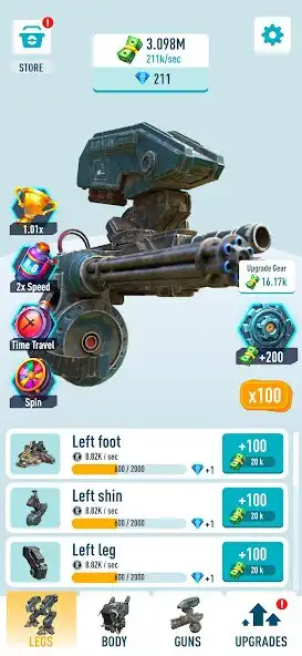 Play Idle Armored robots — war game as an online game Idle Armored robots — war game with UptoPlay