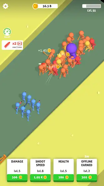 Play Idle Army: Stickman Gunners as an online game Idle Army: Stickman Gunners with UptoPlay