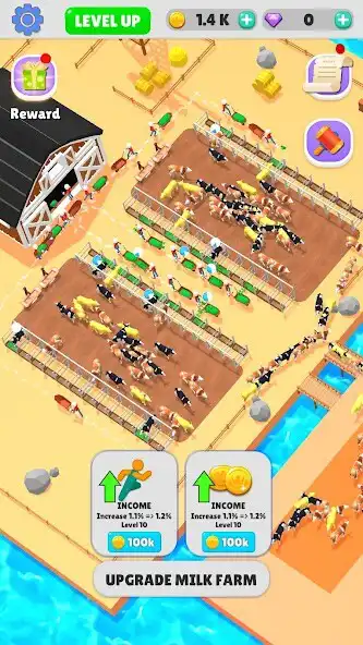Play Idle Cow Farm Tycoon  and enjoy Idle Cow Farm Tycoon with UptoPlay