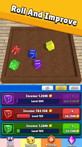 Play Idle Dice 3D: Incremental Game  and enjoy Idle Dice 3D: Incremental Game with UptoPlay