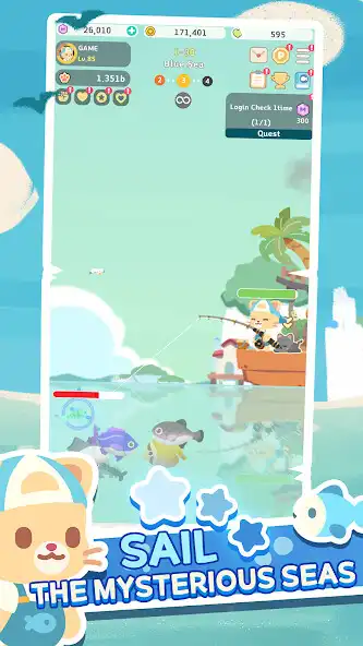 Play Idle Fishing: All Blue as an online game Idle Fishing: All Blue with UptoPlay