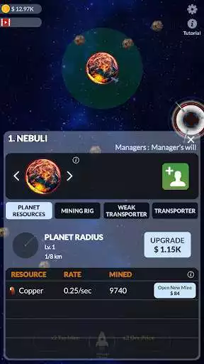 Play Idle Galactic Miner as an online game Idle Galactic Miner with UptoPlay