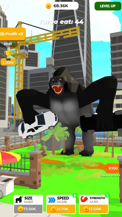 Play Idle Gorilla: Evolution Empire as an online game Idle Gorilla: Evolution Empire with UptoPlay