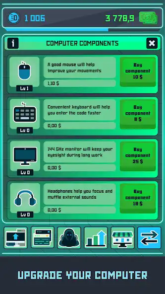 Play Idle Hacker Simulator as an online game Idle Hacker Simulator with UptoPlay