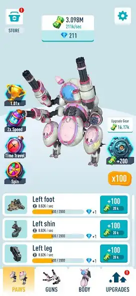 Play Idle Mecha robots — War arena as an online game Idle Mecha robots — War arena with UptoPlay
