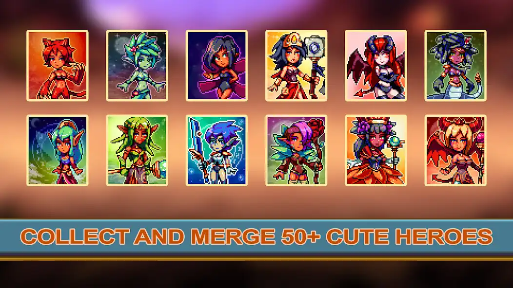 Play Idle Pixel Heroes: Idle Merger as an online game Idle Pixel Heroes: Idle Merger with UptoPlay