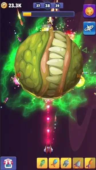 Play Idle Planet Destroyer: Galaxy Space Shooter as an online game Idle Planet Destroyer: Galaxy Space Shooter with UptoPlay