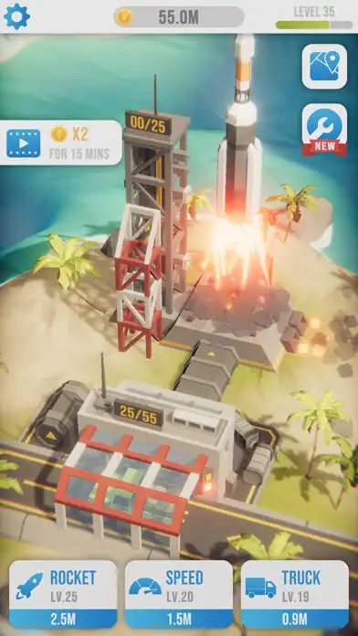 Play Idle Rocket Launch as an online game Idle Rocket Launch with UptoPlay